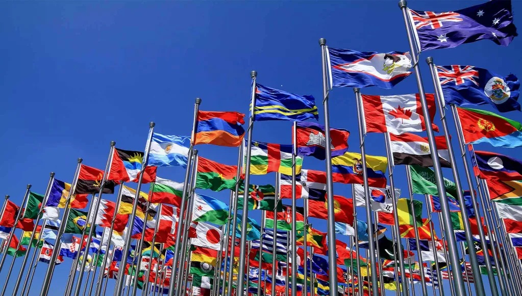 National flags from around the Commonwealth